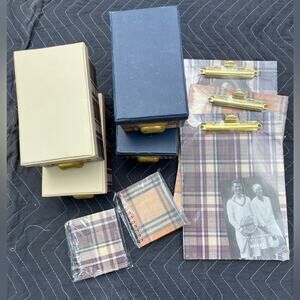 Xonex 1990’s Desk Accessories - 9 pc: 4 Boxes, 3 Clipboards, & 2 Mini Notebooks